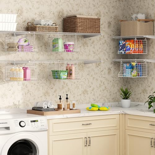 3-Tier Foldable Laundry Basket Organizer with Rotating Hooks(no wire shelf) - Image 7
