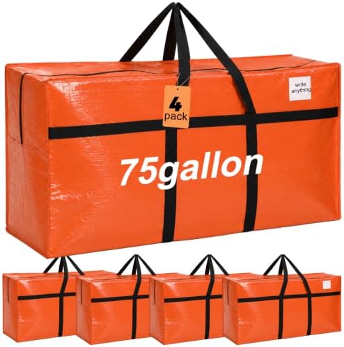 Windyun 4 Pack 75 Gallon Extra Large Moving Bags XXL Heavy Duty Storage Bag - Image 2