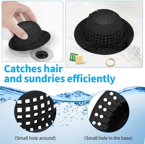 Aluvor Shower Drain Hair Catcher Bathtub Drain Cover Sink Drain Protector - Image 6