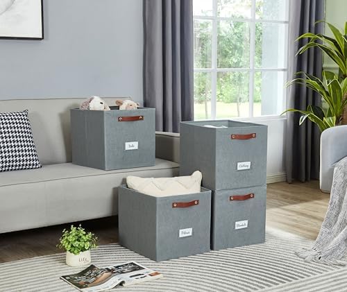 DECOMOMO Storage Bins, Cube Storage Bin with Labels - Image 4