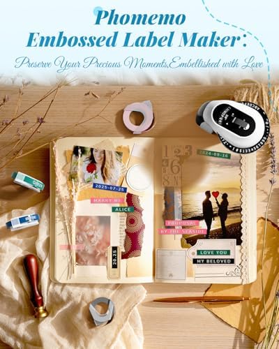 Phomemo Label Maker, Vintage Embossing Label Maker Machine with 6 Tapes - Image 2