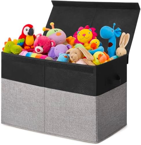 INDRESSME 85L Large Toy Storage Box with Lid Collapsible Organizer Bin by INDRESSME