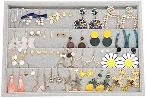 Stratalife 40 Pairs Velvet Stud Earring Organizer Tray, 13.8" x 9.4" x 1.2" by Stratalife