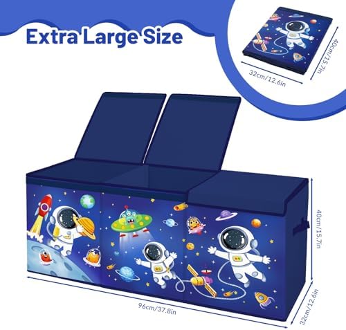 Toy Storage Box with Lids Extra Large Collapsible Toy Box Chest for Kids - Image 2
