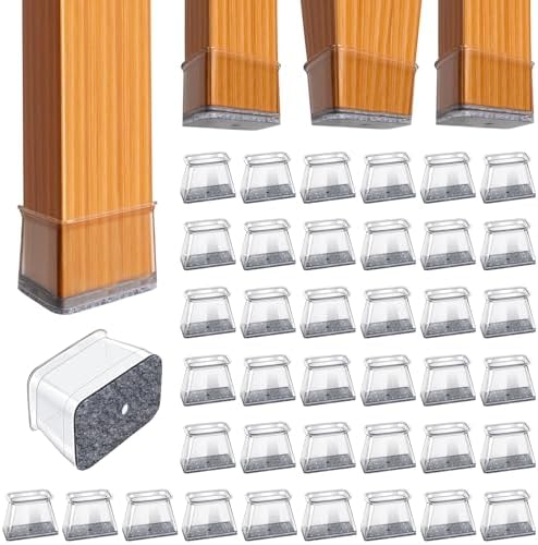BUMACO 40 Pcs Chair Leg Floor Protectors for Hardwood Floors Anti-Scratch by BUMACO