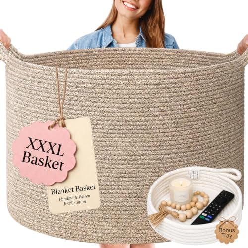 Huddle XXXLarge WASHABLE Blanket Basket for Living Room,Toys Storage, Baby by HuddleSupplyCo