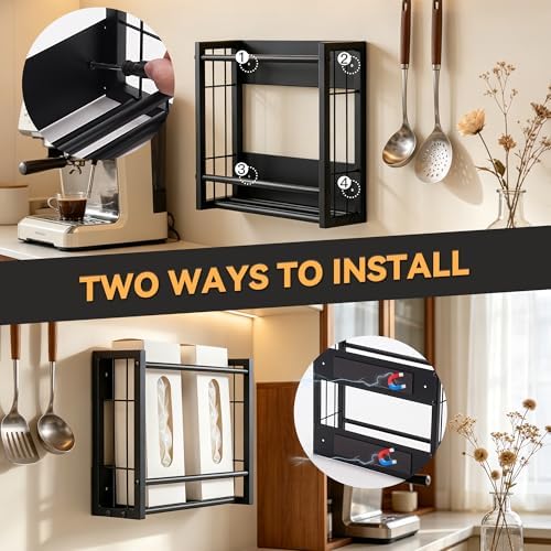 2 Pack Magnetic Glove Box Holder Holds 4 Boxes, Wall & Fridge Mount - Image 3