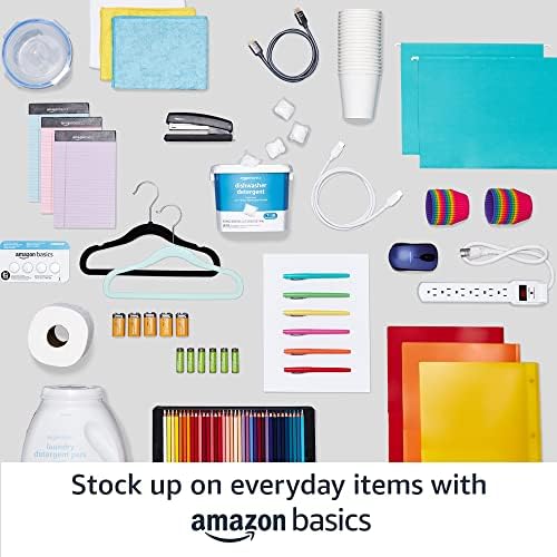 Amazon Basics Slim Velvet Non-Slip Space Saving Suit Clothes Hangers, Closet Organizer, Black/Rose Gold, 100-Pack - Image 7