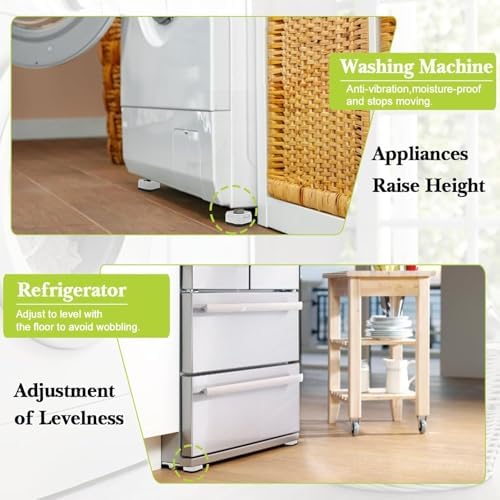 6 Pack Furniture Risers 3 Inch, Adjustable Bed Risers Heavy Duty for Table Desk Couch Chair Sofa Cabinet Bed Legs Dorm, Square Stackable Bed Raisers Blocks Lift Height 1", 2",3"or 4", White - Image 6
