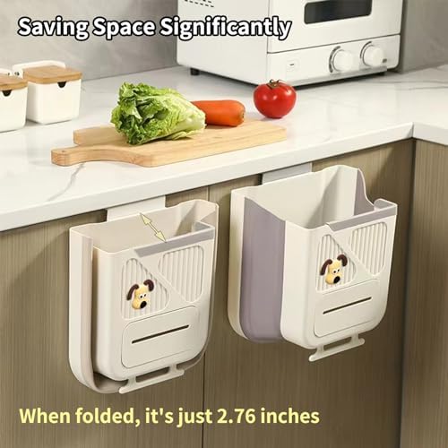 Hanging Trash Can for Kitchen Cabinet Door,2.64 Gallon Collapsible Trash Can,Made of Premium TPR and PP,Ideal for Kitchen and Bathroom, or as A Rv Trash Can and Camping Trash Can - Image 4