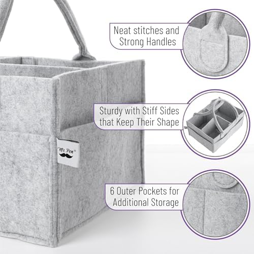 Mr. Pen- Baby Diaper Caddy Organizer, 2 Pack, Gray - Image 3