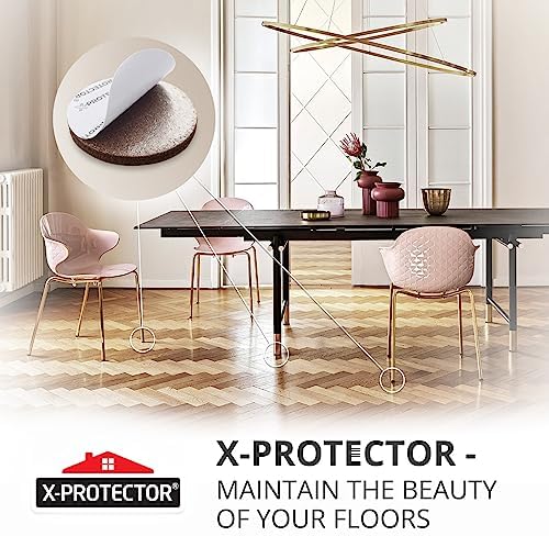 X-Protector Felt Furniture Pads - 24 Pc 2" Round - Chair & Floor Protectors - Image 6