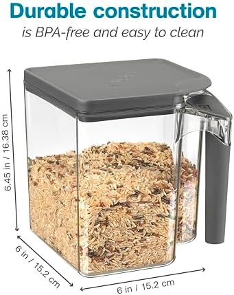 Polder Handle-It Canister, BPA-Free Plastic, Stackable Kitchen Storage Container, Air-Tight Food Storage Solution for Pantry, Counter, and Refrigerator Organization, 2.75-Quart - Image 2