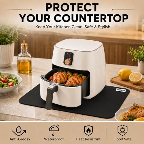 2pack Heat Resistant Mat for Air Fryer, 16x24in Heat Resistant Mat for Countertop, Silicone Kitchen Countertop Hot Pads for Air Fryer, Deep Fryer, Oven - Image 4