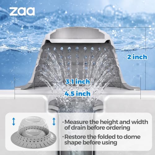 zaa Shower Drain Hair Catcher Bathtub Drain Cover Strainer Protector - Image 4