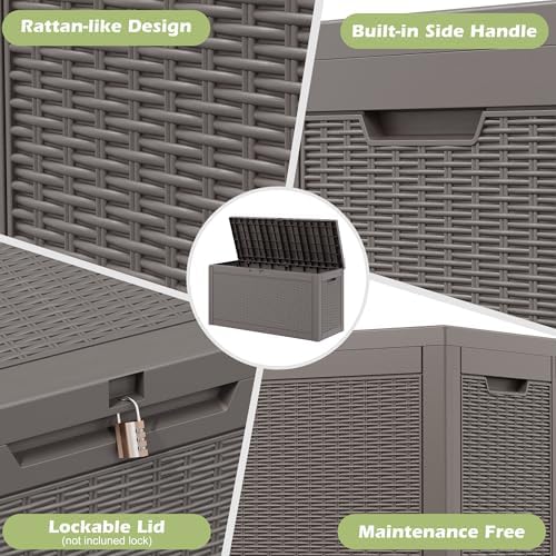 Outdoor Storage Box Waterproof, 75 Gallon Deck Box for Patio Storage - Image 5