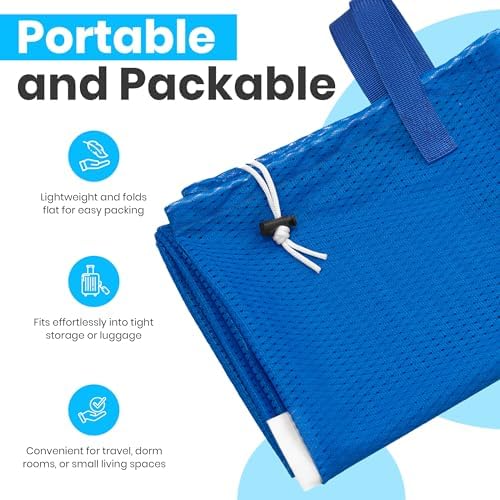 Handy Laundry Mesh XL Laundry Bag 24"x36" 2-Pack with Shoulder Strap, Blue - Image 4