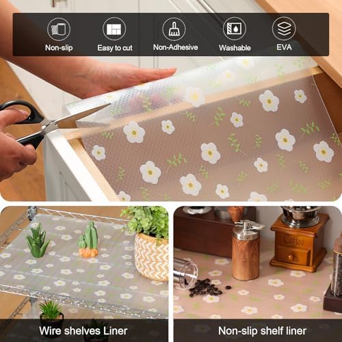 Cooyes Shelf Liner Non-Adhesive EVA Cabinet & Drawer Liner 17.5" x 78.7" - Image 4
