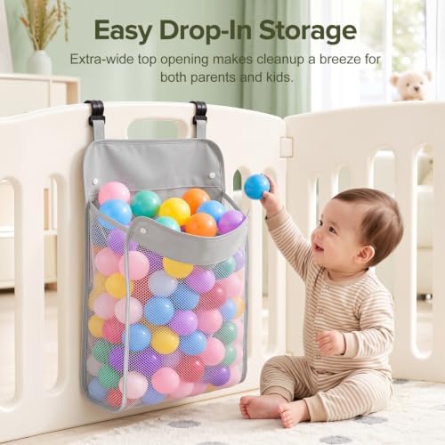 Playpen Toy Organizer, Stuffed Animal Storage & Hanging Diaper Organizer - Image 2