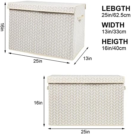Large Toy Storage Box Chest for Kids, Sturdy Toy Box Bin Baskets with Lid - Image 4