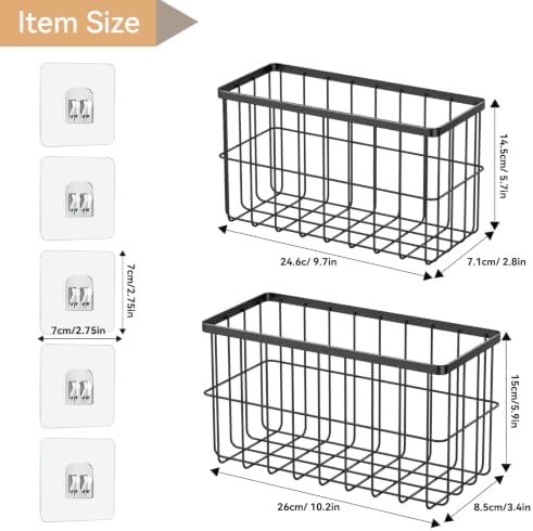 FAMNONE 2-Pack Adhesive Cabinet Door Organizer, 5.9" Inside Cabinet Storage - Image 3