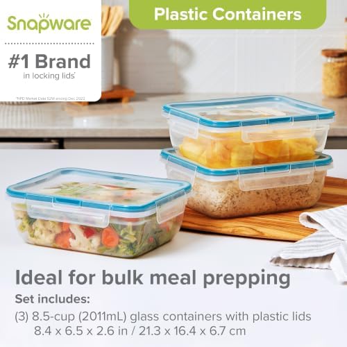 Snapware Plastic Total Solution (3-Pack, 8.5-Cup) Food Storage Containers - Image 3
