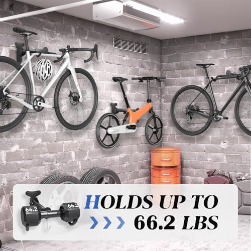 Goovilla Bike Wall Mount Hanger for Mountain/Road/Hybrid Bikes,2Pack Black - Image 4