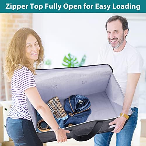 Fabspace Heavy Duty Moving Bags, 93L Collapsible Storage Totes, 4-Pack - Image 4