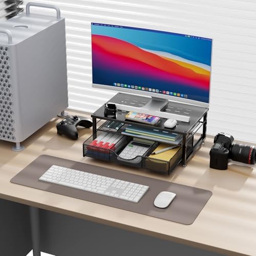 Computer Monitor Stand Riser with Drawer - Image 2