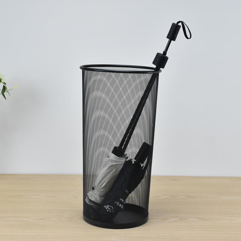 Youeon 2 Pack Large Umbrella Holder, 10.5x20 Inch Metal Mesh Umbrella Stand, Freestanding Bucket for Umbrellas, Canes, Walking Sticks, Wrapping Paper, Entryway, Home, Office, Hotel, Black - Image 6