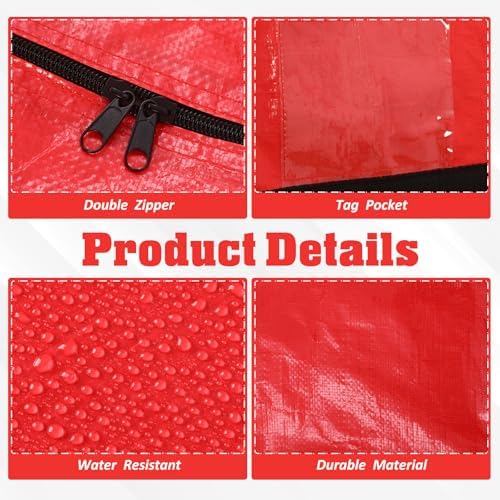 Windyun 4 Pcs 177 Gallon Extra Large Moving Bags XXL Heavy Duty Storage Bag - Image 3