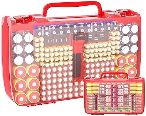 Battery Organizer Storage Case with Tester for 269 Batteries, Double Sides by APTBYTE