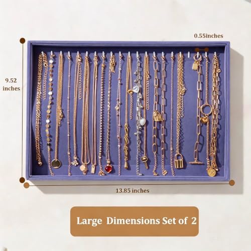 Large Velvet Jewelry Tray Display Drawer Inserts 2 Pack - Image 5