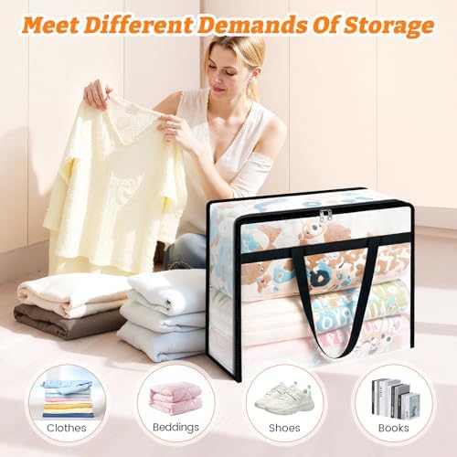 BlissTotes Moving Bags 40L 8PCS, Clear Clothes Storage Under Bed Storage - Image 6