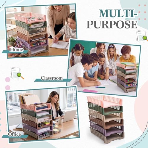 Geetery Turn in Trays Classroom, Terrazzo Color, Set of 6 - Image 5