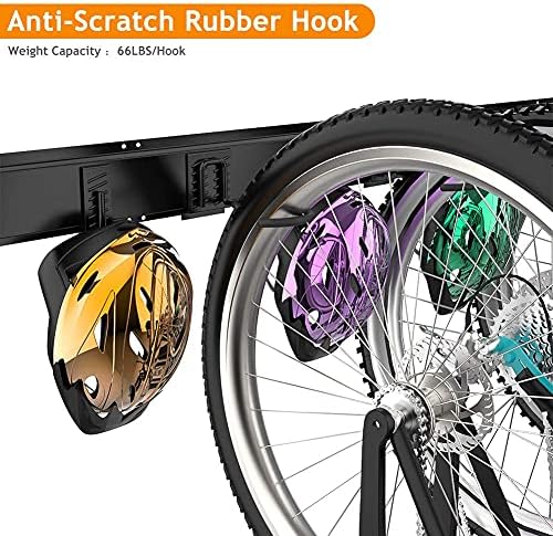 TORACK Bike Storage Rack, 6 Bikes Bike Racks & 5 Helmets Hooks for Garage - Image 4