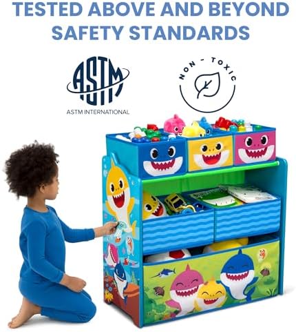 Baby Shark Design & Store 6 Bin Toy Storage Organizer by Delta Children - Image 4