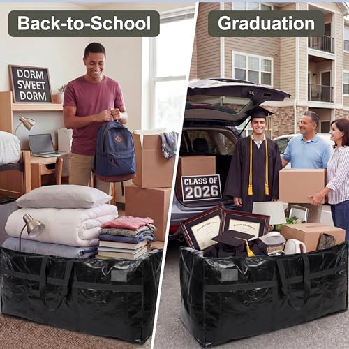 4 Pcs 60 Gallon Extra Large Moving Bags Heavy Duty Storage Bag - Image 5