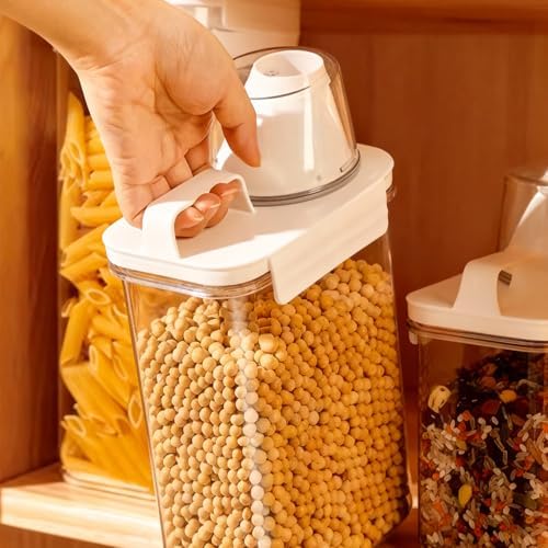2 Pack 1800ML Airtight Cereal Container with Pour Spout & Cup - Image 5