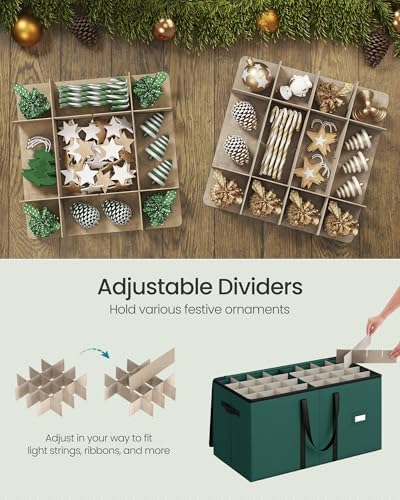 SONGMICS Christmas Ornament Storage Box, with 3 Inches 128 Slots - Image 5