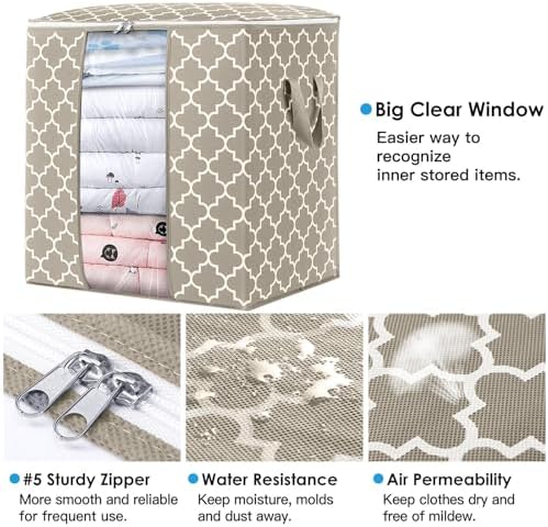 Storage Bags 2 Pack 100L Clothes Organization and Storage Containers - Image 2