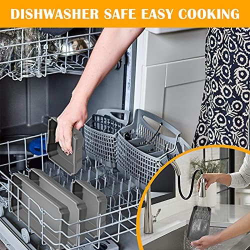 Silicone Sheet Pan Set, XOMOO Extra large size 4PCS Nonstick Silicone Dividers for Baking Trays, Baking Pan Dividers, Baking Cooking Accessories for Oven Dinner Prep, Dishwasher Safe Air Fryer Safe - Image 5