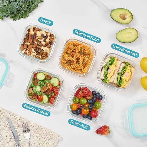 Vtopmart 5Pack 17.5oz Glass Storage Containers with Lids, Green - Image 5