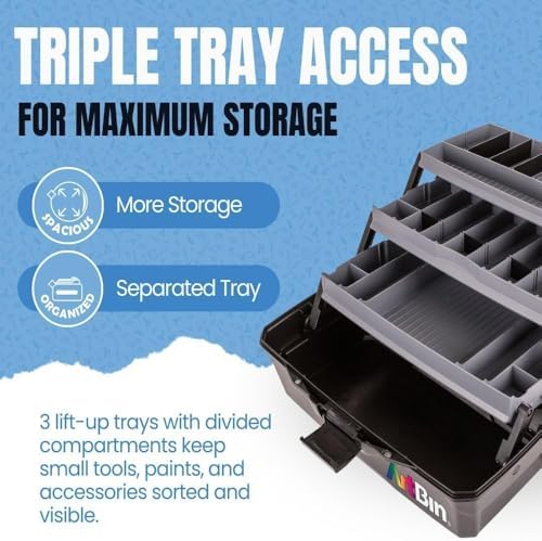 ArtBin 3-Tray Art Supply Box with Handle, Durable Hard Plastic - Image 4