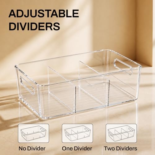 Mpotmiy 6-Pack Pantry Organizers and Storage, Clear Fridge Organizer Bins - Image 3