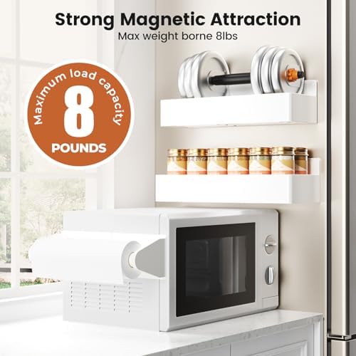 Mystozer Magnetic Spice Rack for Refrigerator White, 6 Pack - Image 3