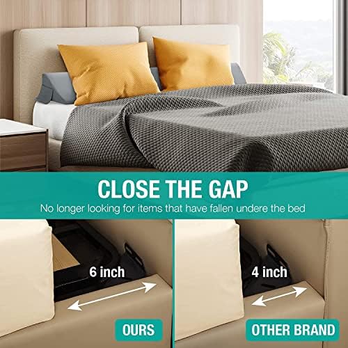 Vekkia Queen Size Bed Wedge Pillow for Headboard Gap,Bed Gap Filler 0-6" - Image 4