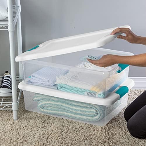 Sterilite Latching Storage Box, See-Through Base, 32-Qt - Image 5