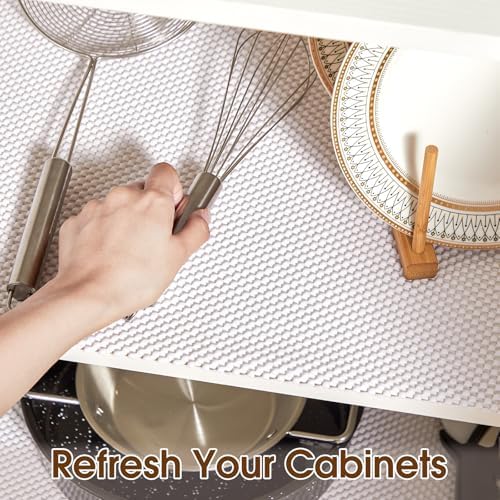 Shelf Liner for Kitchen Cabinets and Drawers, White, 24" x 360" - Image 3