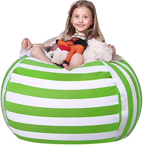 WEKAPO Stuffed Animal Storage Bean Bag Chair Cover for Kids by Wekapo